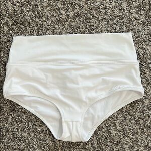 Pink By Victoria Secret White High-Waisted Bikini Bottoms Size Small